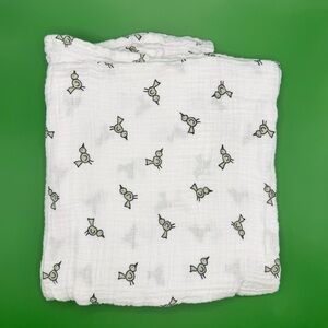 Aden + Anais Muslin Cotton Swaddle Baby Blanket Green Birds Boy Girl Jungle Jam